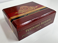Perdomo Reserve Sun Grown 10th Anniversary Epicure 6x54 Empty Wood Cigar Box picture