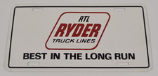 Ryder RTL Truck Lines Semi Truck Booster License Plate Best in the Long Run picture