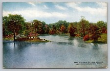 New York City New York Zoo Park Lake Agassiz Aerial View NY c1910 Postcard picture