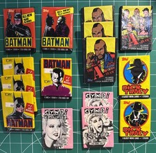 Vintage Topps Dick Tracy & The A-Team Sealed Wax Pack Lot TV Movie Trading Cards picture