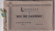 Vintage Rio de Janeiro Brazil 10 Postcard Souvenir Booklet Corcovado Penha picture
