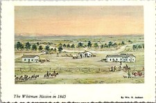 Whitman Mission in 1845, NHS Walla Walla, Washington Postcard picture