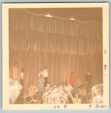 Vtg Color Snapshot Teens Students On Stage Theater Performance Ed John 1967 picture