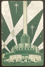 Hall of Science 1933 Chicago's World Fair Vintage Single Swap Playing Card picture