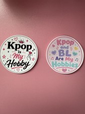 Set Of Two BL Boys Love And Kpop Inspired 2.5” Vinyl Stickers picture
