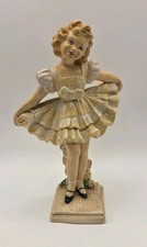 Rare Vtg 1930s Shirley Temple Chalkware Figurine Yellow Dress Baby Takes a Bow picture