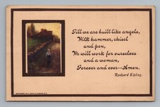 Rudyard Kipling Quote  Art Vintage Postcard picture