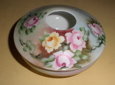 Antique Vintage O&EG Hair Receiver Hand Painted Royal Austria Floral Pattern picture