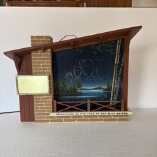 1960s Hamm's Beer Lighted Starry Skies Night  Scene-O-Rama Motion Sign Original picture
