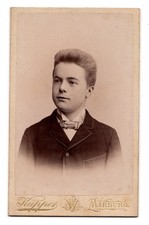 Antique CDV Circa 1893 Kupper Handsome Young Man Stuhlfauth Marburg Germany picture