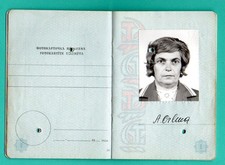 RUSSIA LATVIA VINTAGE PASSBOOK WITH PHOTO WOMAN 732 picture