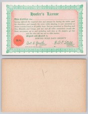 Vintage Hooper's License Funny Novelty Postcard Sowing Wild Oats Society 1910s picture