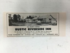 Bill Miller's Famous Rustic Riverside Inn Vintage Print Ad Watersmeet MI Picture picture