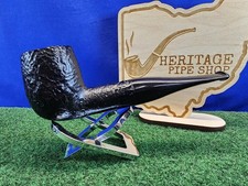 Black Sandblasted Straight Jumbo Billiard Italian Briar Pipe, Unsmoked picture
