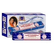 Satya Sai Baba Nag Champa Agarbatti Pack of 12 Incense 15g*12=180g, Brown picture