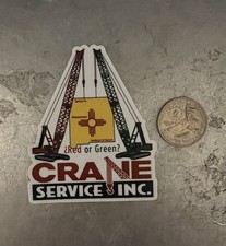 Crane Service Inc. Red or Green Hardhat decal 2.54” x 3” picture