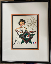 Baltimore Oriole 1993 Betty Boop All Star Serigraph Cel Brooks Robinson signed picture