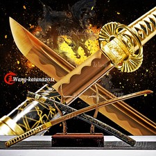 All Gold Battle Ready Sharp Japanese Samurai Katana Sword Full Tang 1095 Steel picture