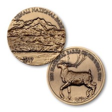 DENALI NATIONAL PARK BRONZE  MEDALLION CHALLENGE COIN picture