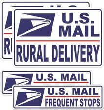 4 Pack Reflective Mail Delivery Driver Car Magnets Rural Carrier Magnetic Signs picture