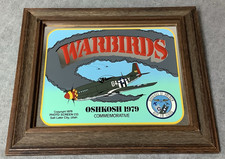 Vintage 1979 EAA OSHKOSH Commemorative Mirrored Picture - Warbirds - #4 of 5 picture