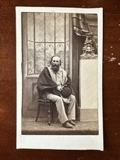 Rare Pose of GIUSEPPE GARIBALDI Italian Hero 1860s Italy CDV Photo Soldier picture