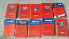 Lot of 10 Vintage 1950 to 1962 Red Book National Used Car Market Report Books picture