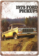 Vintage 1979 Ford F Ad Retro Look Metal Sign A8623 picture