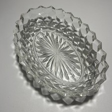 Vintage Fostoria American Oval Clear Glass Serving Dish picture