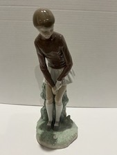 LLADRO #4851 Lady Girl Golfer Putting,  Figurine - AS IS -Damaged/Missing Pieces picture