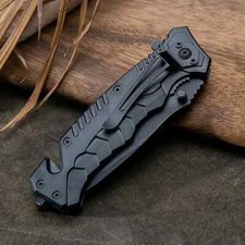 Tactical Folding Pocket Knife Emergency Seat Belt Cutter Glass Breaker FREE S/H picture