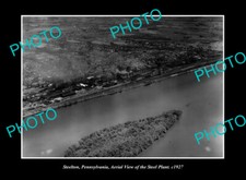 OLD LARGE HISTORIC PHOTO STEELTON PENNSYLVANIA, AERIAL VIEW OF STEEL Co c1927 picture
