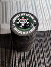Harrah’s New Orleans NOLA World Series of Poker WSOP tournament chip barrel T100 picture