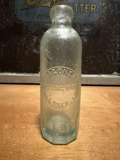 RARE WAGONER INDIAN TERRITORY IT OKLAHOMA OK HUTCHINSON SODA BOTTLE picture