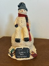 Linda Lindquist Baldwin Snownickle 1998 Snow Day No School Snowman Figurine picture