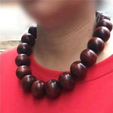 30mm*21 pcs Beads Shaolin Temple Monk Men Necklace Buddha Meditation Wood Beads picture