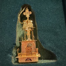 Baldwin USA 24K Gold Plated Brass 2000 Campanile Bell Tower Christmas Ornament picture