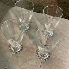 Set of 4 Vintage 1950s Anchor Hocking Berwick Boopie Water Goblets Glass 5.5” picture