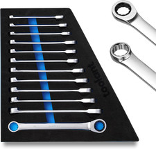 12PCS Ratcheting Wrench Set Metric 8-19Mm 90-Tooth picture