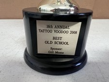 2008 Tattoo VooDoo Expo Best Old School Trophy 16th Annual Tattoo Award picture