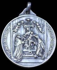 Regina Sacratissimi Rosarii Ora Pro Nobis Medal Sterling Silver picture