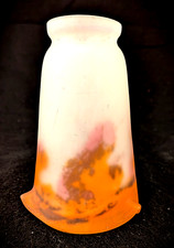 Muller Freres Art Glass Lamp Shade Pate de verre France Ventage picture
