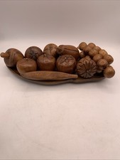 Vintage Wooden Fruit With Tray 11 Pieces MCM Philippines Vintage Farmhouse picture