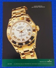 2006 ROLEX OYSTER PERPETUAL LADY-DATEJUST PEARLMASTER WRISTWATCH PRINT AD picture