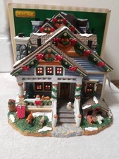 Lemax Hermosa House Blue 45749 rare as it gets 2012 light works with box picture