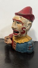 Antique Shepard 1884 Humpty Dumpty Clown Mechanical Bank Shepard Hardware Works picture