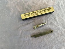 VINTAGE IDEAL TOOL CO DOUBLE SCALE IDEAL INDICATOR - ORIG BOX - VERY GOOD COND picture