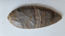 Beautiful Late Mississippian Native American Ovoid Stone Point. 3.5” long picture