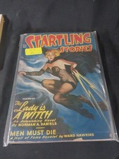 Startling Stories Pulp Magazine March 1950 Classic Flying Witch Cover picture