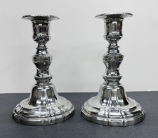 Pair Vintage Les Etains High Tin Pewter Quality 7.5